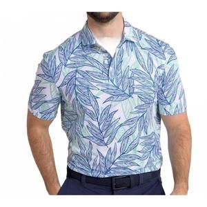 NEW SOUTHERN TIDE driver blue palms polo in classic white